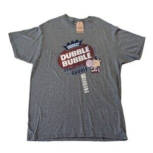 Tee Luv AMERICA'S ORIGINAL DUBBLE BUBBLE Men's T-Shirt Size X-Lg Gray Classic